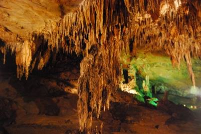 Stalactites in Thien Duong cave 