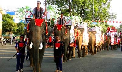 Voi cũng tham gia lễ hội cà-phê 