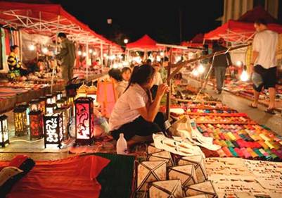 Chợ đêm Luang Prabang 