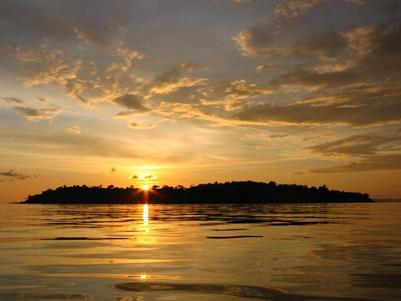 Hoàng hôn trên biển Sihanoukville 