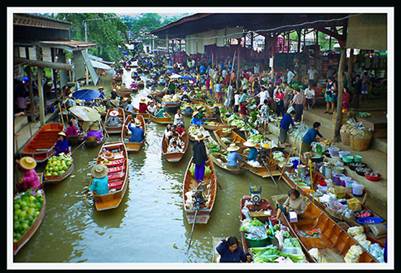 Chợ nổi trên sông ở Damnoen Saduak