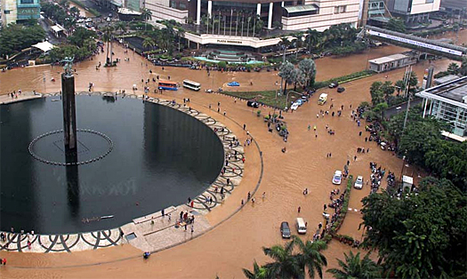 Lũ lụt ở trung tâm Jakarta 