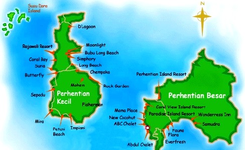 Bản đồ đảo Perhentian 