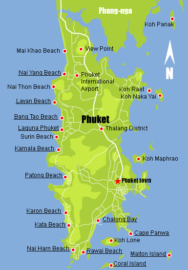 Bản đồ đảo Phuket 