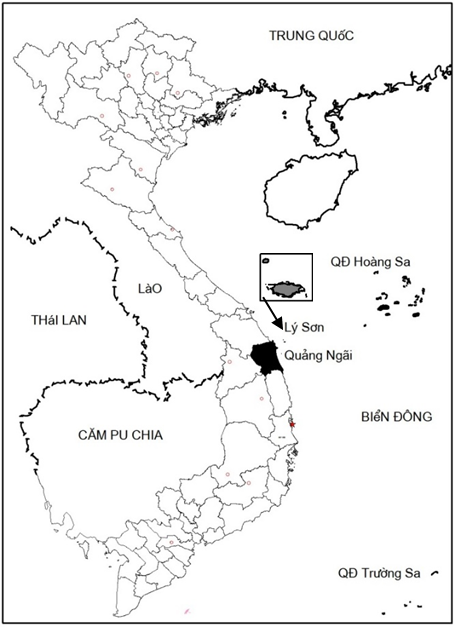 Vị trí Lý Sơn trên bản đồ Việt Nam 