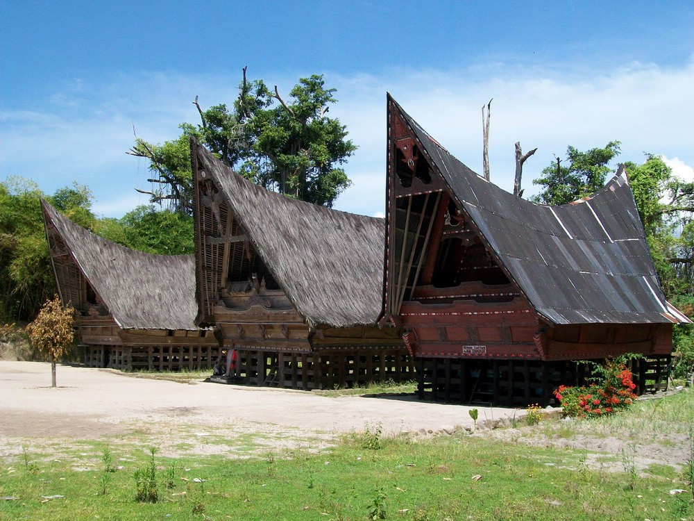 Những căn nhà sàn jabu với mái cong 